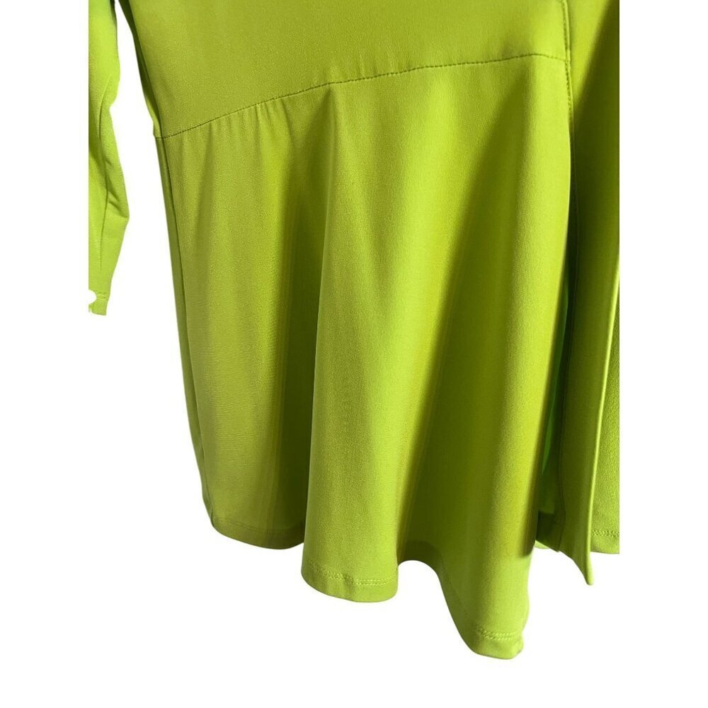 Susan Graver Liquid Knit Beaded Cardigan L Green Jeweled Resort Artsy Old Money - Picture 10 of 15